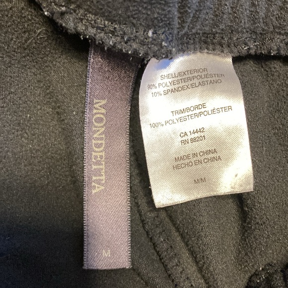 Mondetta Womens Size M Black Fleece Joggers Leggings Pants Cozy Elastic Waist - Picture 7 of 10